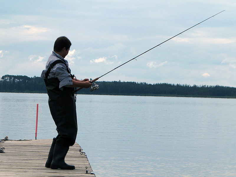 Bring the kids for some successful fishing right from the dock