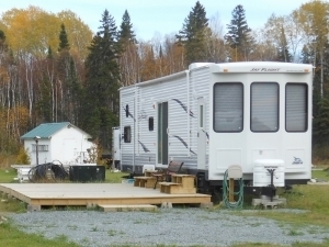 A seasonal camping lot